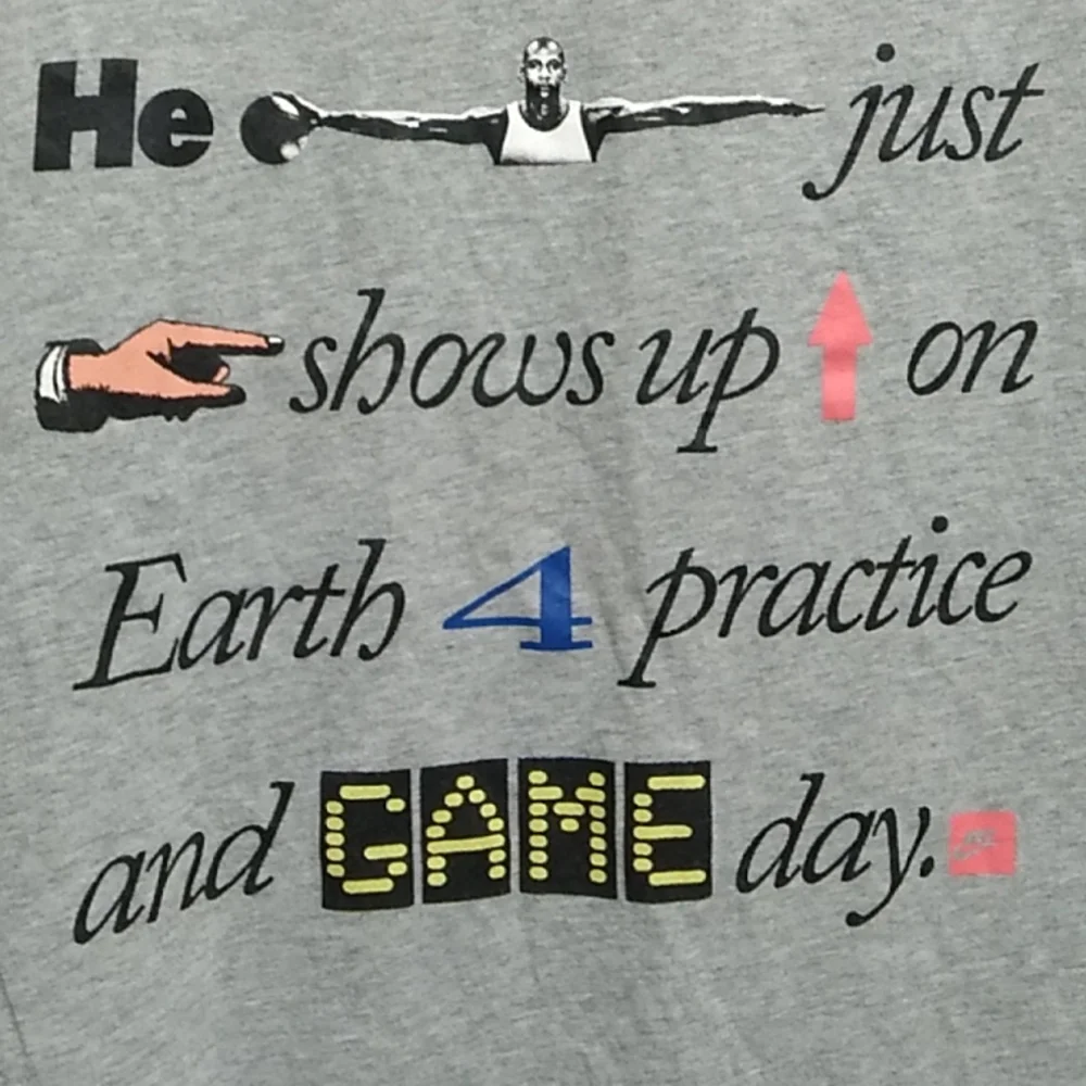 (BX11) SALE! Jordan Nike Tee Sz.XL Gently Worn Small Hole At Shoulder